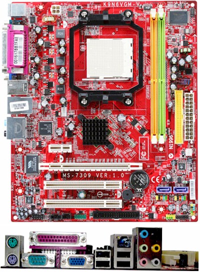 Placa mãe MSI K9N6SGM-V p/ AMD Athlon AM2 64/X2,Sempron - Atera Informática