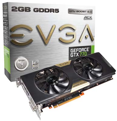 Placa vdeo EVGA GeForce GTX770 2GB GDDR5, DP HDMI 2DVI
