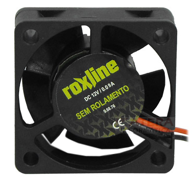 Cooler 40x40x10 mm, 12V Roxline no roletado, 2 fios 