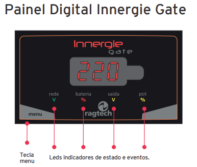 Nobreak p/ porto Elet. 1200W Ragtech InnergieGate 1HP