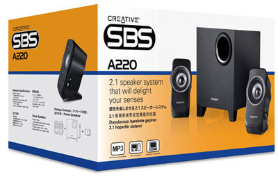 Sistema de som 2.1 Creative A220 9W RMS, 127V AC