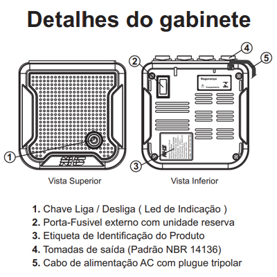 Estabilizador com filtro NHS Active III 500VA 115V/115V