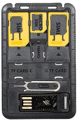 Porta chip de carteira com adaptadores NewLink AD200