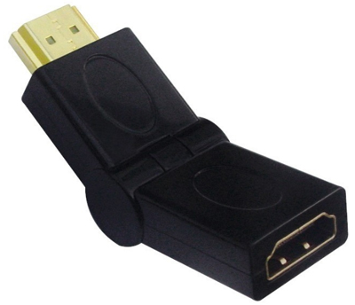 Adaptador HDMI dobrvel 90 graus NewLink AD302 ouro 24k