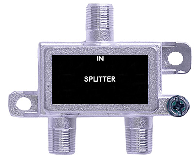 Splitter de cabo coaxial antena p/ 2 TVs 5~1050MHz