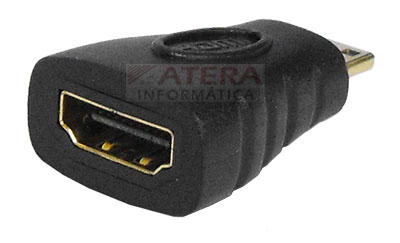 Adaptador HDMI fmea para mini HDMI macho Tblack