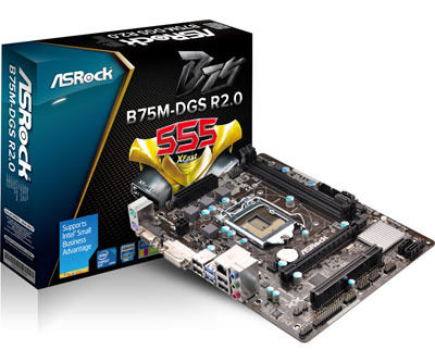 Placa me ASRock B75M-DGS R2.0 p/ Intel LGA-1155