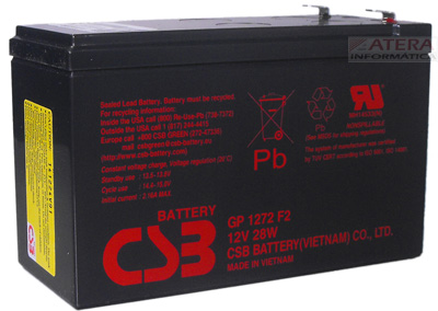 Bateria CSB GP1272 F2 12VDC 7,2Ah p/ nobreaks, 5 anos