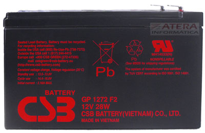 Bateria CSB GP1272 F2 12VDC 7,2Ah p/ nobreaks, 5 anos
