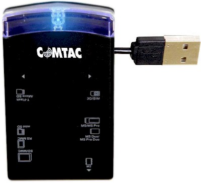 Leitor de SIMcard de celular e MemoryCard Comtac 9162