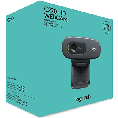 WebCam HD Logitech C270, 3MP foto e 720p em vdeo