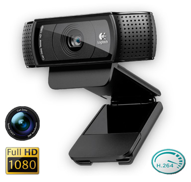 WebCam Logitech C920 HD Pro 1080p 15Mp c/ 2 microfones