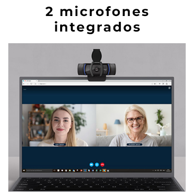 WebCam Logitech C920S HD Pro 1080p 15Mp c/ 2 microfones