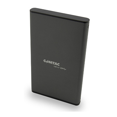 Case USB 3.0 Comtac Metallic Black p/ HDD/SSD SATA 2,5