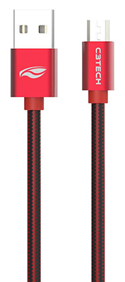 Cabo micro-USB C3Tech Fast Charge CB-200RD verm. 2m