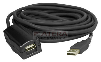 Cabo extenso ativa USB 2.0 c/ 5 m Lbramo 11131