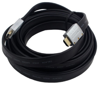 Cabo HDMI 2.0 4K flat Tblack 5m, conector desmontvel