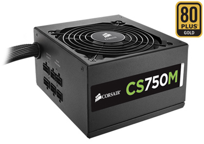 Fonte modular ATX 2.4v Corsair CS750M 750W reais Gold