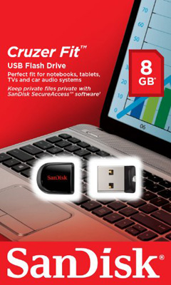 Pendrive 8GB, SanDisk Cruzer Fit SDCZ33-008G-B35 USB3