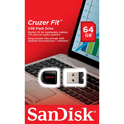 Pendrive 64GB, SanDisk Cruzer Fit SDCZ33-064G-B35