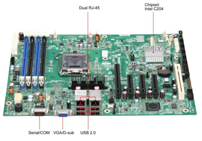 Placa me server Intel DBS1200BTLR DDR3 p/ Xeon LGA1155