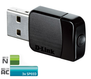 Adaptador USB rede WiFi D-LINK DWA-171 AC600 Dual Band