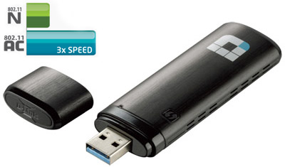 Adaptador USB de rede WiFi D-LINK DWA-182 AC1200 Dual B