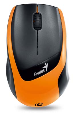 Mouse s/ fio Genius DX-7020 2.4GHz 1200dpi laranja USB