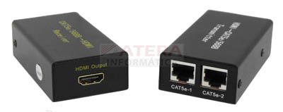 Extensor HDMI amplificado Tblack at 30m para cabo UTP