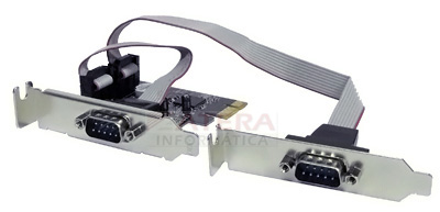 Placa serial PCIe 2 portas FlexPort F2122E perfil duplo