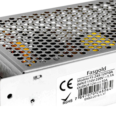 Fonte AC/DC 12DC 10A Fasgold FS-249 Gradeada linha Gold