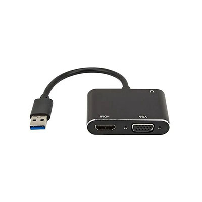 Conversor USB para HDMI e VGA full HD FY-730