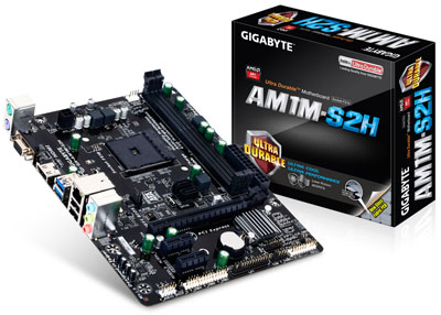 Placa me Gigabyte GA-AM1M-S2H p/ AMD FS1b AM1 VGA HDMI