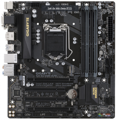 Placa me Gigabyte GA-B250M-D3H Intel LGA-1151, c/ M.2