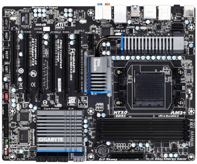 Placa me Gigabyte GA-990FXA-UD5, p/ AMD soquete AM3+