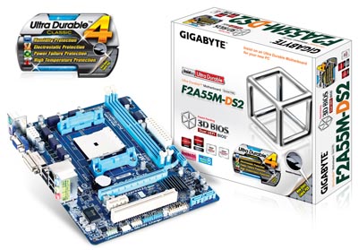 Placa me Gigabyte GA-F2A55M-DS2 p/ AMD FM2, VGA, DVI