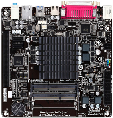 Placa me Gigabyte GA-J1800N-D2P c/ Celeron, VGA HDMI