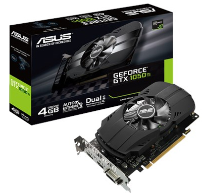 Placa vdeo PCIe Asus Geforce GTX1050Ti 4GB DP HDMI DVI