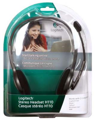 Headset Logitech H110 981-000305 p/ Skype