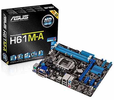 Placa me Asus H61M-A-BR p/ Intel LGA-1155 VGA HDMI DVI
