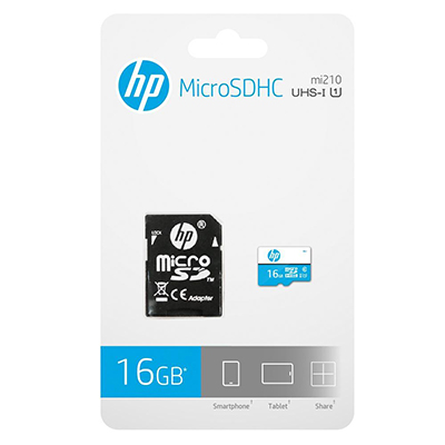 MemoryCard 16GB MicroSDHC HP mi210 20/80MB/s