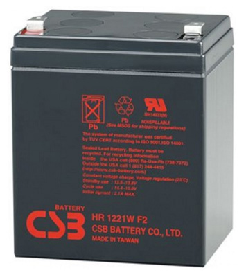 Bateria 12V, 5Ah CSB HR1221WF2 89,5x69x106 mm 5 anos