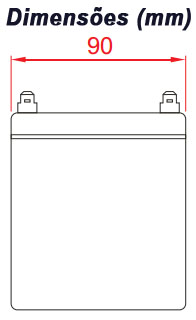 Bateria 12V, 5Ah CSB HR1221WF2 89,5x69x106 mm 5 anos