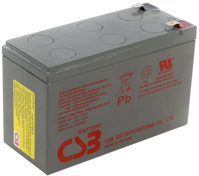 Bateria CSB HRL 1234W F2 12VDC 9Ah 34W longa vida 8anos