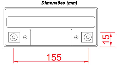 Bateria CSB HRL1280W 12VDC 20Ah 80W longa vida 8 anos