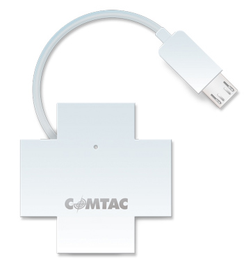 HUB USB OTG Comtac 9266 p/ Android, 4 portas sem fonte