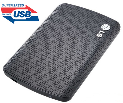 Mini HD externo de 1TB LG HXD7 USB 3, preto c/ backup