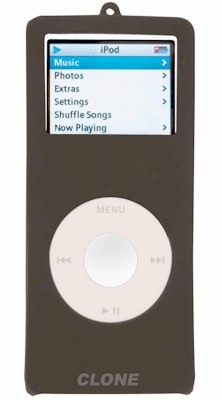 Capa de silicone (case) iPod nano 1G preto, Clone 18011
