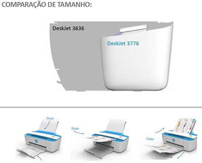 Multifuncional HP DeskJet Ink Advantage 3776 J9V88A