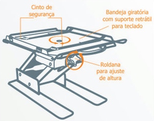 Suporte para monitor Air Micro Jack 1.033.PT preto